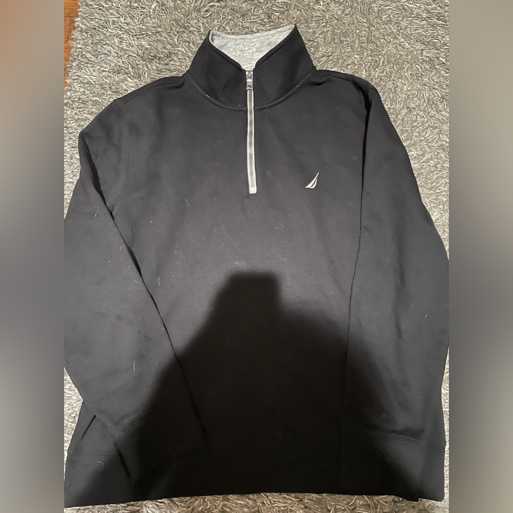 Nautica 1/4 Zip Long Sleeve Sweater Size Large
